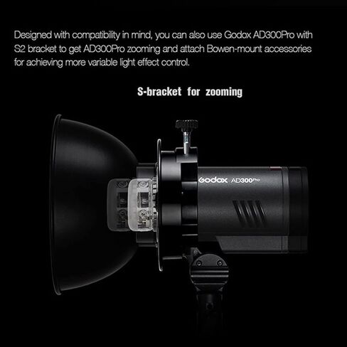 فلاش GODOX AD300 Pro Godox AD300Pro Godox Flash، TTL 2.4G HSS 1 / 8000s فلاش خارجي مع بطارية ليثيوم 2600 مللي أمبير في الساعة، وقت إعادة التدوير 0.01-1.5 ثانية، 320 ومضة طاقة كاملة، مع حقيبة ظهر/AD-S60S Softbox/مظلتين in Kuwait
