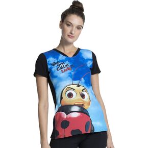 Tooniforms Women Scrubs Top V-Neck TF749