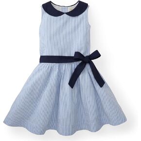 Hope & Henry Girls' Peter Pan Collar Seersucker Dress