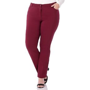 Rekucci Curvy Woman Plus Size Straight Leg Pant with Stretch Waist in Saudi Arabia