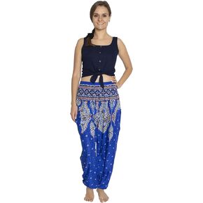 سراويل حريم Happy Trunks للنساء/سراويل اليوغا النسائية مع جيوب (S-XXL) ملابس هيبي/ملابس بوهو للنساء/صالة الشاطئ