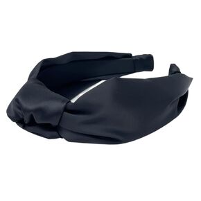 Knotted Headband for Women | Comfortable Fashion Headband (Black Satin)