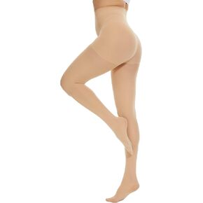 CozyWow Womens Run Resistant Control Top Tights 80 Denier High Waist Semi Opaque Pantyhose Soft and Elastic