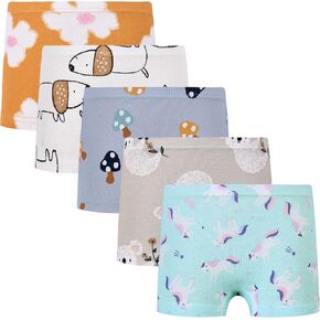 Girls Boyshort Hipster Panties Cotton Panty Underwear (5 Pack)