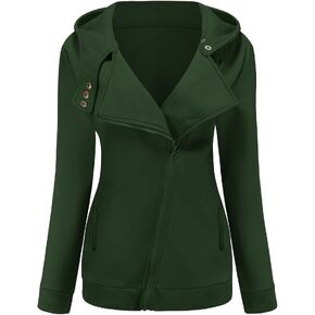 Sopliagon Women Zip Up Hoodie Sweatshirt Long Sleeve Fleece Hooded Jacket Coat