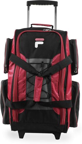Fila 22" Lightweight Carry On Rolling Duffel Bag, Black, One Size in Saudi Arabia