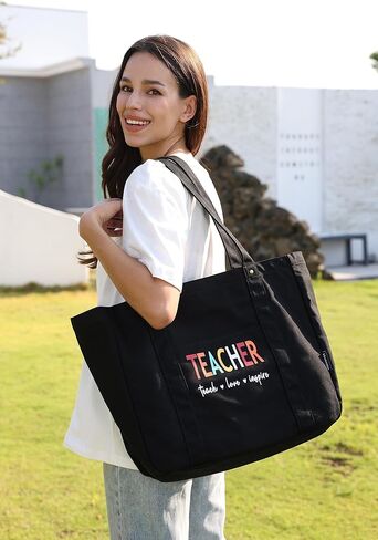 حقيبة يد نسائية من Mouteenoo مع سحاب للإغلاق وحقيبة كتف من القماش كهدية تقدير للمعلم وحجرة الكمبيوتر المحمول in Kuwait