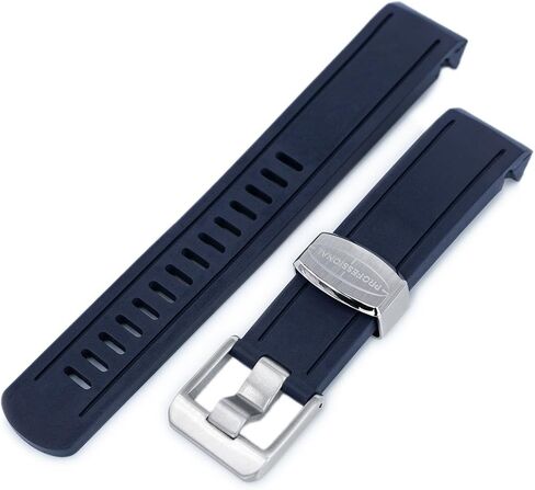 20 مم كرافتر الأزرق - البحرية المطاط منحني العروة سوار ساعة لسيكو سومو SBDC001 in Kuwait