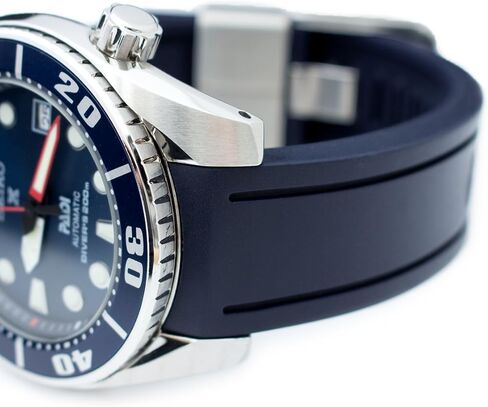 20 مم كرافتر الأزرق - البحرية المطاط منحني العروة سوار ساعة لسيكو سومو SBDC001 in Kuwait