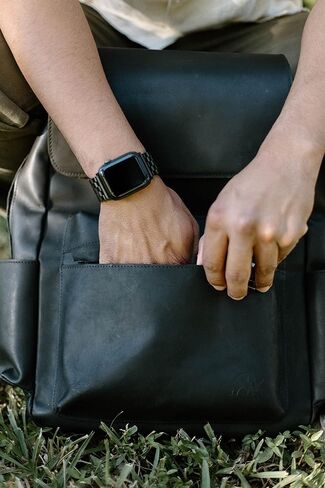حزام ساعة معدني من الفولاذ المقاوم للصدأ 316L للرجال من Bullstrap متوافق مع Apple Watch Series 1-7 in Kuwait