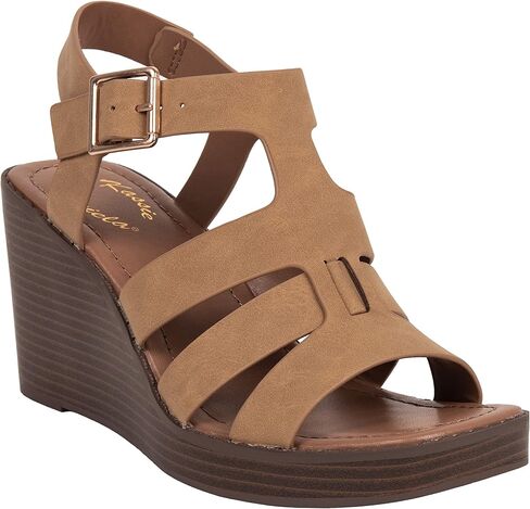 Kassie Daniela ~ BUNNY ~ Womens Open Toe Dressy Buckle Strap Platform Sandals Ankle Strap Wedges Fisherman Sandals in Kuwait