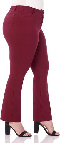 Rekucci Curvy Woman Plus Size Straight Leg Pant with Stretch Waist in Kuwait
