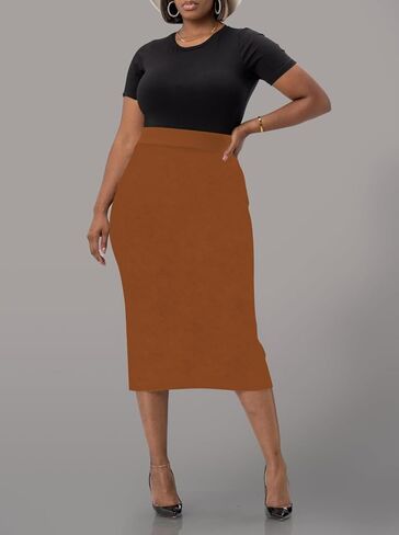 الوردي الملكة المرأة 2 قطعة وتتسابق مجموعة متماسكة الخامس الرقبة Batwing طويلة الأكمام فضفاضة Bodycon ميدي تنورة سترة فساتين in Kuwait