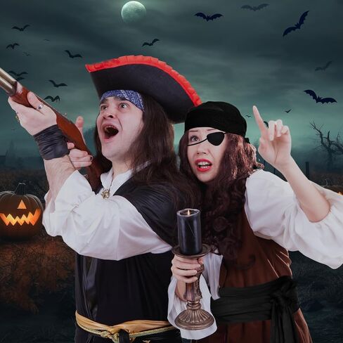 إكسسوارات أزياء القراصنة TTQ التنكرية للهالوين، حزام قرصان باندانا، حزام وشاح القرصان، عصر النهضة الفايكنج في العصور الوسطى in Kuwait