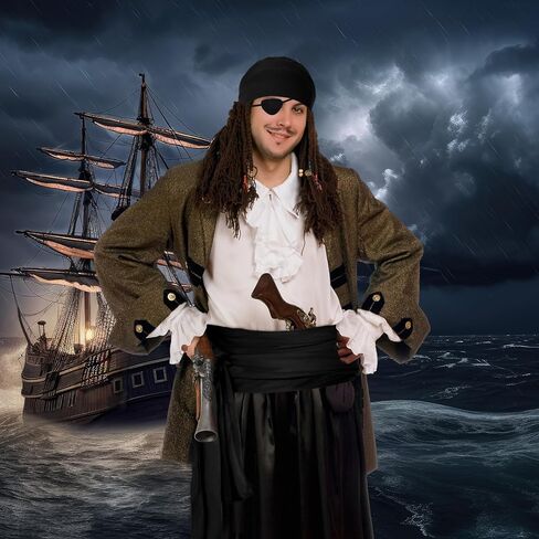 إكسسوارات أزياء القراصنة TTQ التنكرية للهالوين، حزام قرصان باندانا، حزام وشاح القرصان، عصر النهضة الفايكنج في العصور الوسطى in Kuwait