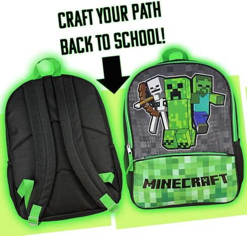 Bioworld Minecraft Shimmer Pixel Characters 16" Backpack in Saudi Arabia