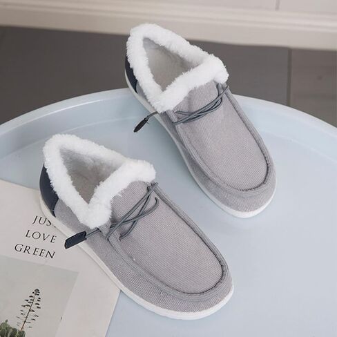 AngryMonkey Women's Winter Warm Wendy Shoes,Comfort Cotton Lined Ankle Lightweight Non-slip Moccasins Canvas Flat Snow Boots in Saudi Arabia