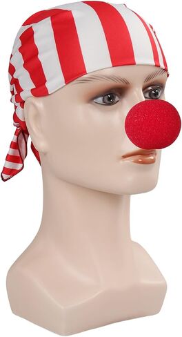 hahomin Adult Buggy Pirate Hat Buggy Captain Costume Cap Hat Headband 2pcs Headcloth Kerchief Halloween Cosplay Props in Saudi Arabia