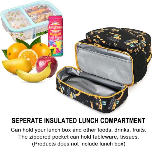 حقيبة ظهر LEDAOU للغداء للأطفال مع حجرة الغداء للأولاد والبنات حقيبة الكتب المعزولة لمرحلة ما قبل المدرسة الابتدائية in Kuwait