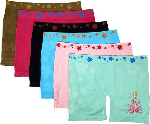 I&S Little Girls Bike Shorts ملابس داخلية للرقص، 6، 12 عبوة للعب الرياضي أو تحت التنانير in Kuwait