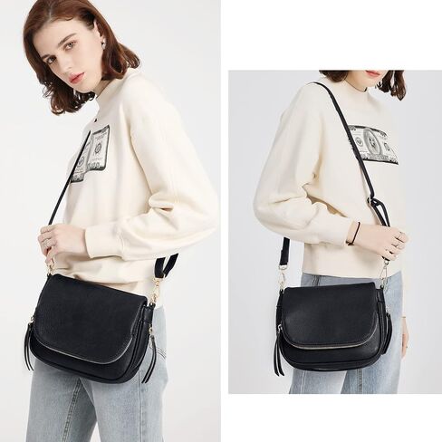 Crossbody Bags for Women Small Pu Leather Over the Shoulder Purses and Flap Cross Body Handbags with Multi Pockets in Kuwait