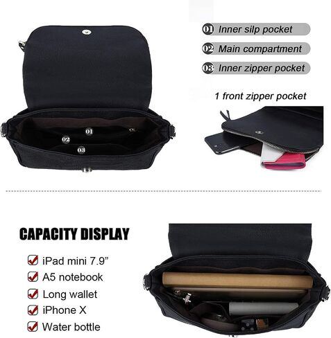 Crossbody Bags for Women Small Pu Leather Over the Shoulder Purses and Flap Cross Body Handbags with Multi Pockets in Kuwait
