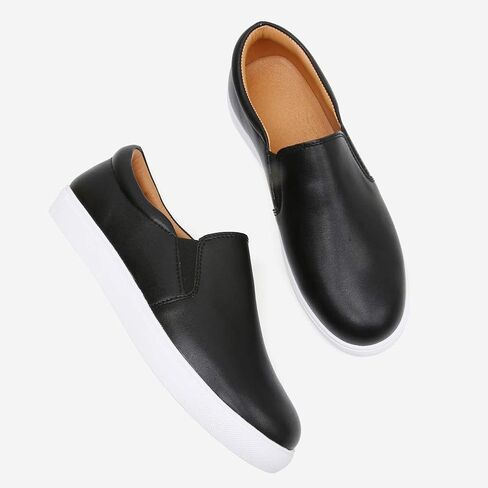 VOCNTVY Loafers for Women Quilted Slip On Shoes Casual Fashion Sneakers | Non-Slip TPR Sole, Faux Leather Upper, Memory Foam Insole, Blister-Free Heel, All Day Walking Comfort for Daily Work Wear in Saudi Arabia