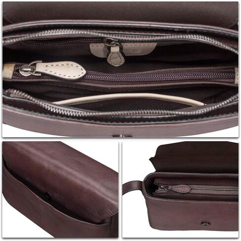 Genuine Leather Crossbody Bags for Women Handmade Ladies Satchel Vintage Purses Handbags in Saudi Arabia