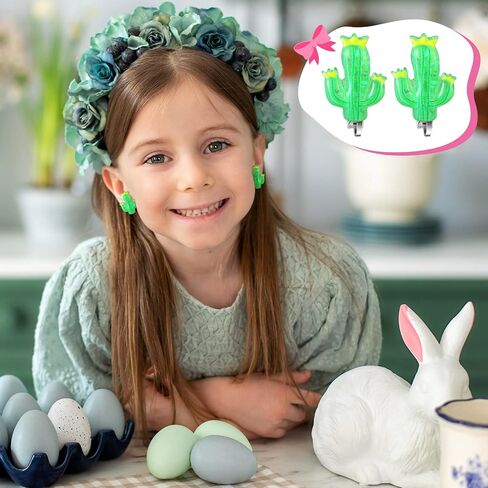 Bonuci 16 Pairs Kids Clip on Earrings for Girls Cute Unicorn Mermaid Non Pierced Clip on Earrings for Kid Little Girl in Kuwait