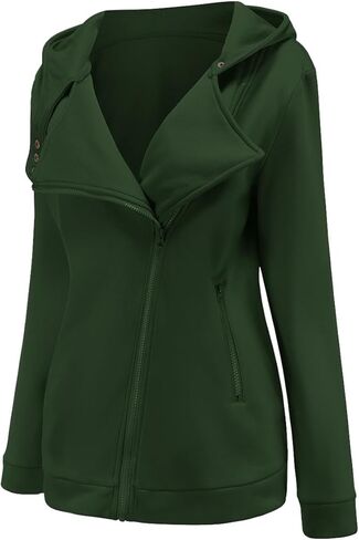 Sopliagon Women Zip Up Hoodie Sweatshirt Long Sleeve Fleece Hooded Jacket Coat in Saudi Arabia