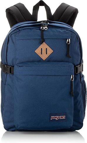JanSport Main Campus Backpack - Travel or Work backpack w 15-Inch Laptop Sleeve and Dual Water Bottle Pockets, Black in Saudi Arabia