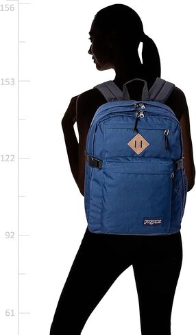 JanSport Main Campus Backpack - Travel or Work backpack w 15-Inch Laptop Sleeve and Dual Water Bottle Pockets, Black in Saudi Arabia