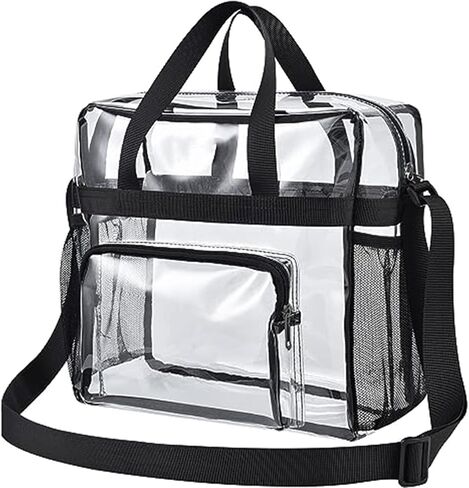 SSZYace Clear Bag Stadium Approved Tote Bag Clear Lunch Bag for Work Travel Gym - 12"x 6"x 12" in Saudi Arabia