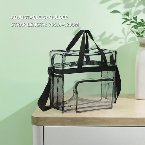 SSZYace Clear Bag Stadium Approved Tote Bag Clear Lunch Bag for Work Travel Gym - 12"x 6"x 12" in Saudi Arabia