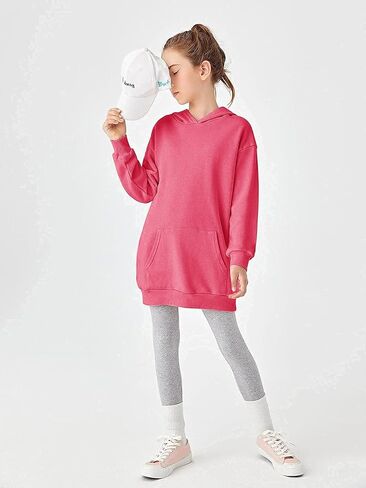 سويت شيرت بقلنسوة للفتيات من Greatchy، فستان برباط مصبوغ ومطبوع كاجوال بأكمام طويلة وجيب، بلوفر بقلنسوة in Kuwait