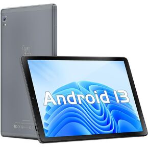 Topsand Latest Android 13 Tablet, 10.1 Inch Tablet with 2.0 GHz Quad-Core Processor, 64GB ROM, 1TB Expandable, Dual Auto Focus Camera with Face ID Unlock, GPS, Parental Control, 2.4G & 5G WiFi Tableta