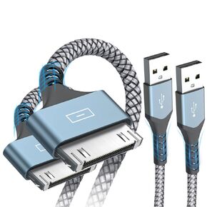 AviBrex USB to 30 Pin Charging Cable 3.3ft 2-Pack, USB Fast Charging & Sync Data Cable Nylon Braided Cord Compatible iPhone 4/4s/3G/3GS, iPad 1 2 3,iPod Touch 4 3 2 1, iPod Classic 3 2 1-Grey in Saudi Arabia
