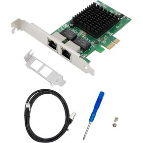 2.5Gb Network Card PCIe Ethernet Card RTL8125 NIC Wake on LAN Flow Control for Windows10/8/7(32/64) Windows Server 2012/2008 Linux Mac with Low Profile Bracket.