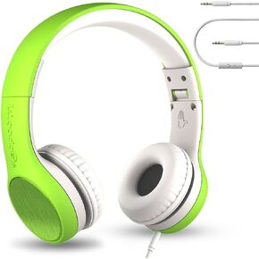 LilGadgets Connect+ Style On-Ear Kids Headphones with Microphone - SharePort Technology, SoftTouch Padding, Detachable Cable, Volume Limiting, Durable & Adjustable - Purple in Saudi Arabia