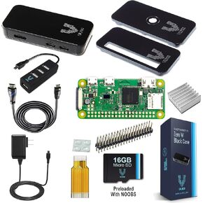 مجموعة Raspberry Pi Zero W الكاملة للمبتدئين - إصدار حافظة سوداء ممتازة - تتضمن Pi Zero W و7 ملحقات أساسية in Saudi Arabia