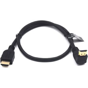 Kework 2 Feet Ultra HD HDMI 8K Cable, 90 Degree Left Angle HDMI 2.1 Version Male to Male High Speed Shield Cable for Xbox TV PS4 PS5 Switch, Support 8K@60HZ 4K@120HZ (Left-Straight)