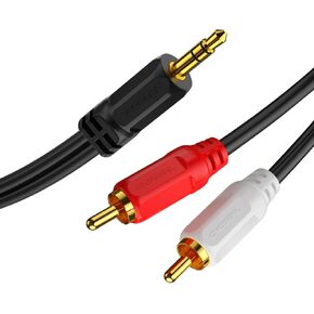 CHOSEAL RCA to 3.5mm Cable, 10ft/3M 2RCA Male to Aux Audio Stereo RCA Cord Adapter for Smartphones, MP3, Tablets, Speakers