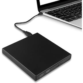 External USB Mobile DVD Player CD Burner for Laptop USB 2.0 Compatible with Multiple Systems（Black）. in Saudi Arabia