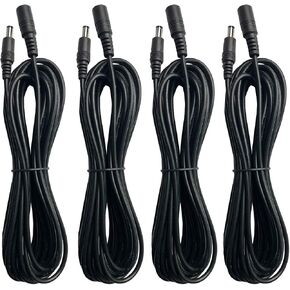 4Pack 2.1mm x 5.5mm Power Extension Cable 10ft (3M), DC 12v Power Adapter Extension Cord, Male to Female Plug Cable for Security Camera, DVR, LED Strip Lights etc in Saudi Arabia