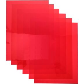 iplusmile 6pcs Sheet Filter Plate Light Filter Sheet Colored Filter Sheets Glitter Gel Clear Plastic Sheeting Transparent Bookmark Classroom Light Filters Color Gel Color Film for Light PVC