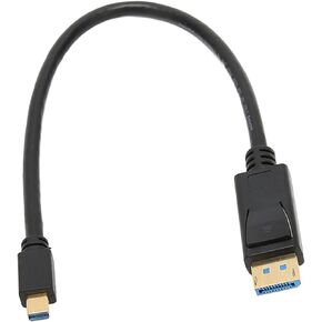 كابل Sanpyl Mini DisplayPort إلى DisplayPort، كابل 8K DP 8K 60HZ 4K 144HZ 2K 165 هرتز 32.4 جيجابت في الثانية 30 سم كابل تمديد Mini Displayport لأجهزة الكمبيوتر المحمول وشاشة الألعاب التلفزيونية in Kuwait