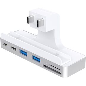 Qwiizlab USB C Hub, 7-in-1 Adapter, USB-C 10Gbps, USB-A 5Gbps, Card Readers 100MB/s, HDMI 4K@60Hz, Compatible with iMac (24-inch, M1, 2021) iMac (24-inch, M3, 2023)