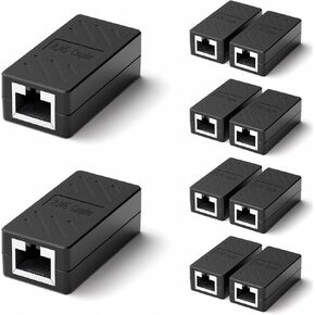 LVY Ethernet Extender RJ45 Couplers Network Cable Coupler Cat 5 Coupling Lnternet Female to Female Connector Lnline Coupler for Cat5/ Cat5e/ Cat6e/ Cat7 Ethernet Extension Cable(3 Pack Black)
