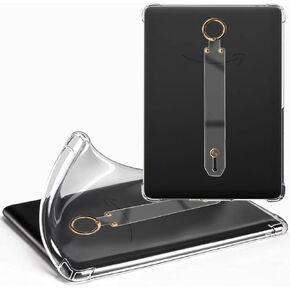 Clear Case for Kindle Paperwhite 11th Generation 2021 & Signature Edition 6.8" with Hand Strap, Lightweight Slim Silicone Could DIY Back Cover, Shockproof & Reinforced Corners in Kuwait