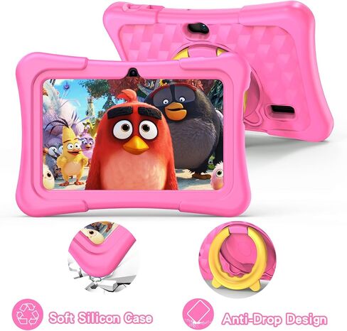 تابلت بريتوم للأطفال، 7 بوصات مع واي فاي، ذاكرة وصول عشوائي 32 جيجا، ذاكرة وصول عشوائي 2 جيجا، بلوتوث، كاميرا، مراقبة أبوية، تطبيقات مثبتة مسبقًا، ألعاب، تابلت تعليمي للأطفال الصغار مع حافظة، أزرق in Kuwait
